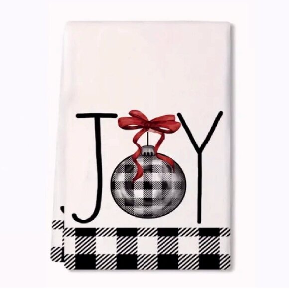 Christmas Joy Ornament Hand and Kitchen Towel NEW Fast Ship - Picture 1 of 2